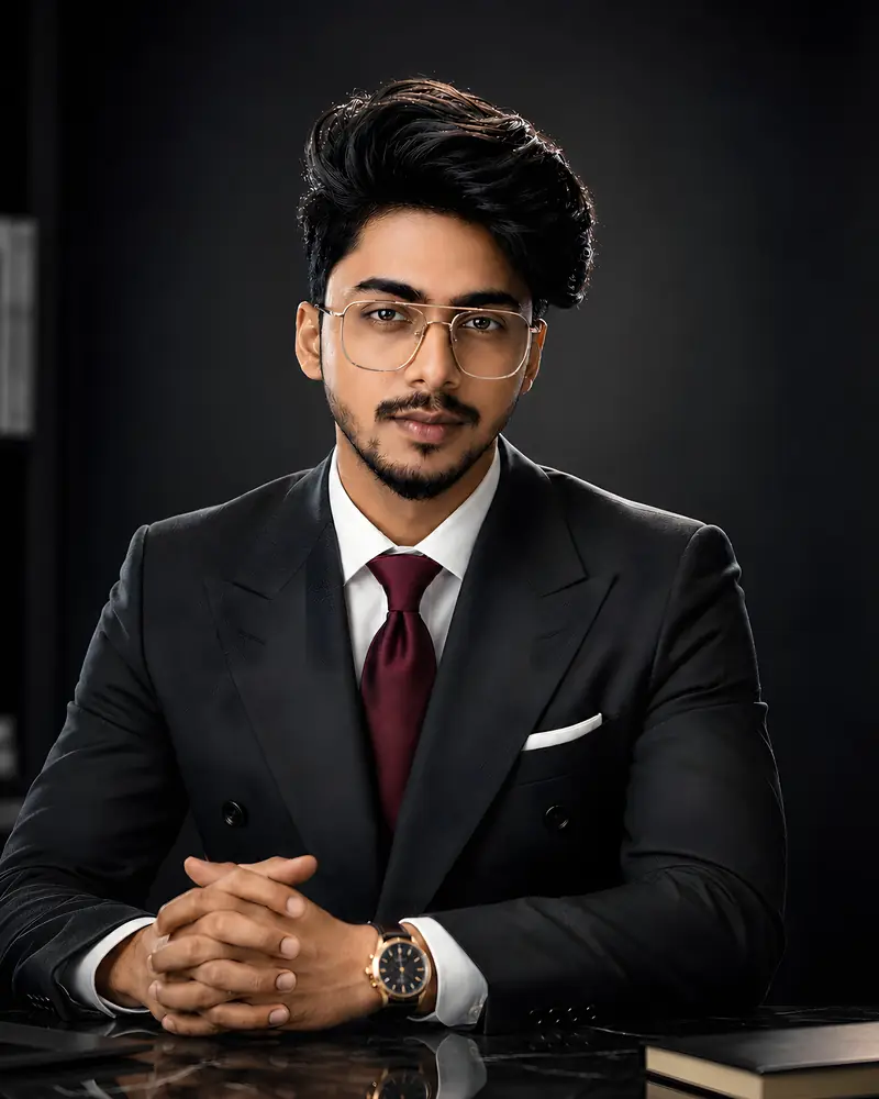 Portrait of Sourav Burman, founder of Mahir Media